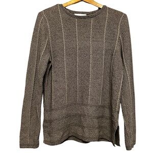 NWT Colour Eighteen Green Knit Cotton Sweater Scoop Neck Medium Basic Comfy